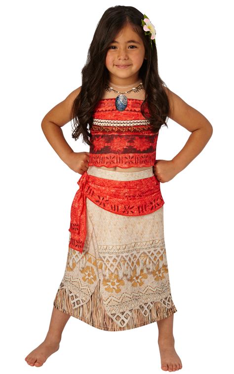 Deluxe Moana Girls Fancy Dress Hawaiian Disney Princess Book Day Childs Costume | eBay