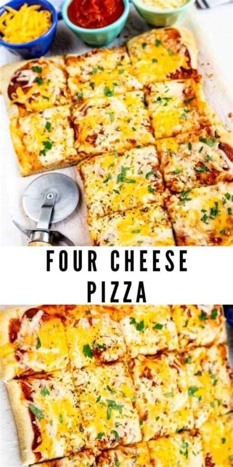 Homemade Four Cheese Pizza Recipe - EASY GOOD IDEAS