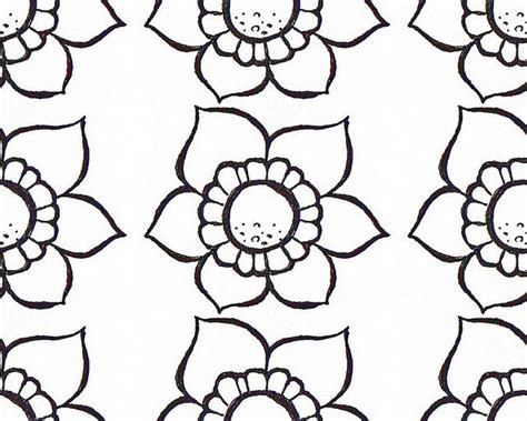 Simple Repeating Pattern - Flowers | Repeating patterns, Pattern, Doodling