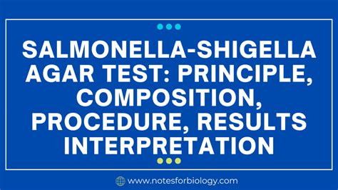 Salmonella-Shigella Agar test: Principle, Composition,.