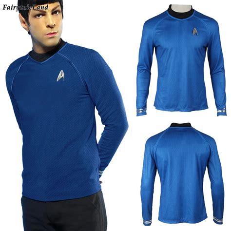 STrek Shirt Captain Kirk Spock cosplay costume STrek into darkess Long ...