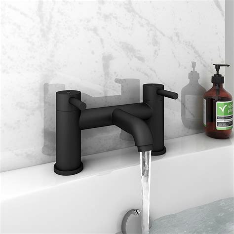 Arezzo Round Matt Black Tap Package (Bath + Basin Tap) | Victorian ...