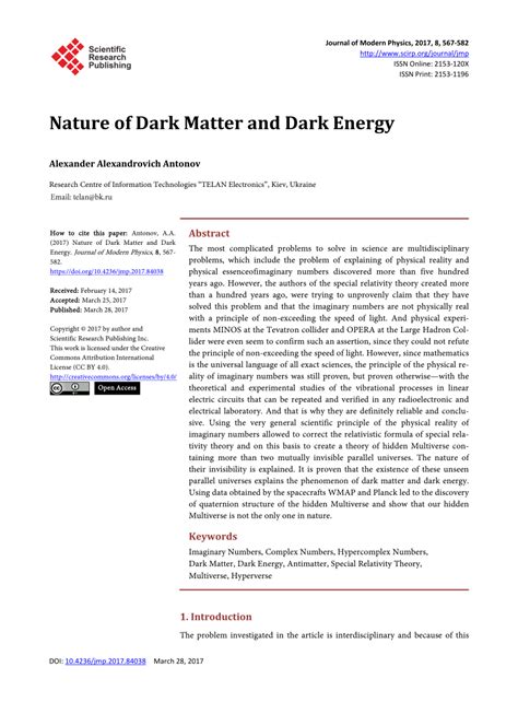 (PDF) Nature of Dark Matter and Dark Energy