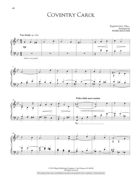 Coventry Carol | Sheet Music Direct