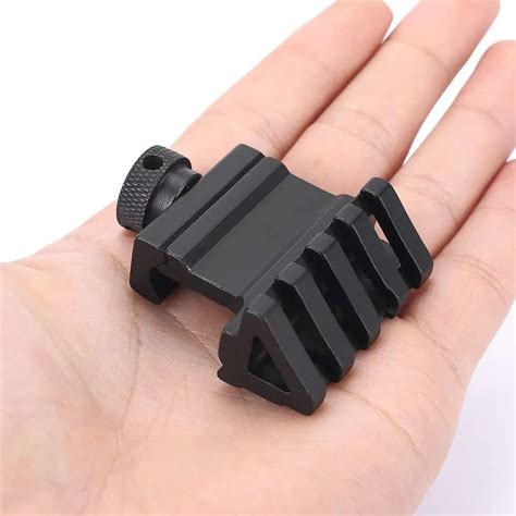 Tactical 45 Degree Picatinny Rail Mount for Laser Flashlight Torch Side Gun Mount for 20mm Rail ...