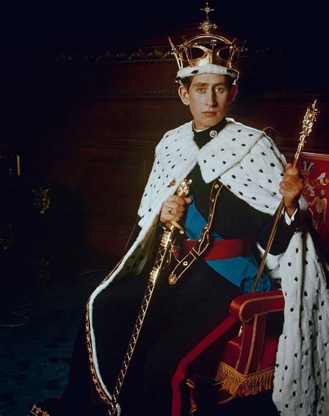 At the age of 21, Prince Charles posed for a portrait following his ...