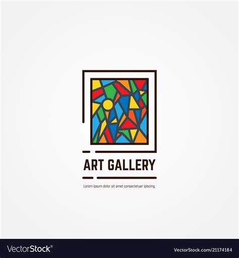 Art gallery emblem Royalty Free Vector Image - VectorStock