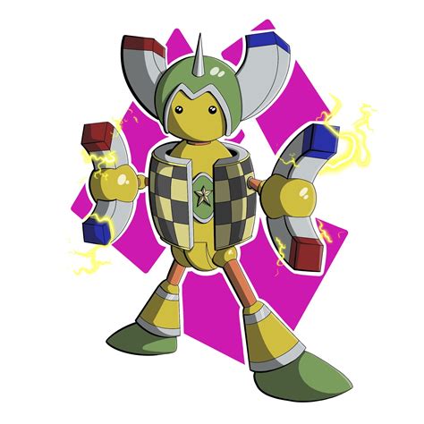 [OC] Beta the Rocket Warrior! A fusion of Beta the Magnet Warrior and Rocket Warrior based on a ...