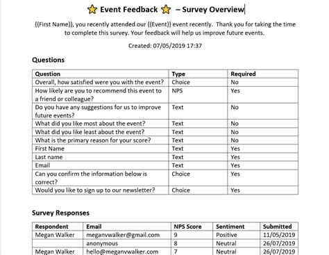 Event Survey Template Word - Toptemplate.my.id