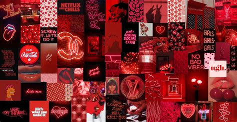 +47 Aesthetic Collage Wallpaper Laptop Red - davidbabtistechirot
