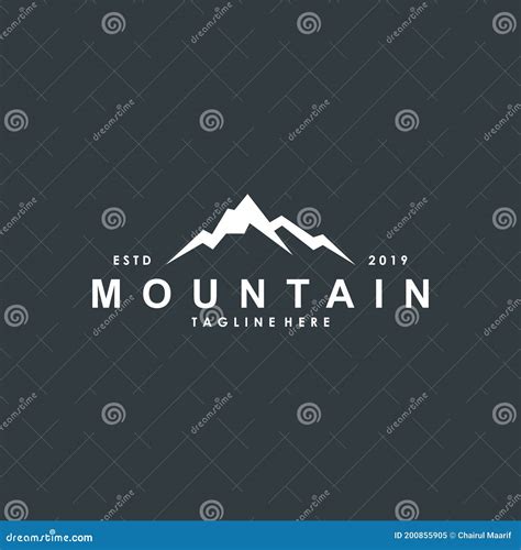 Minimalist Mountain Logo Design Inspiration Stock Vector - Illustration of camp, creative: 200855905