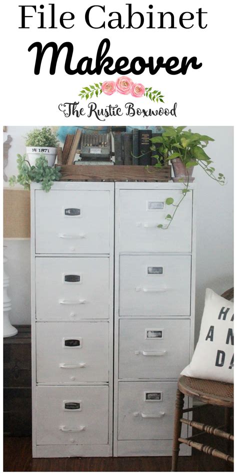 Metal File Cabinet Makeover | Rustic Boxwood DIY Tutorial