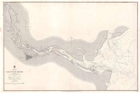 Savannah River Georgia From the United States Coast Survey 1855 ...