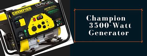 Champion 3500-watt (100307) Portable Generator