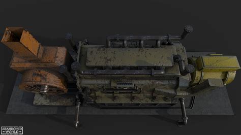 Diesel Generator Old - 3D Model by Abandoned World