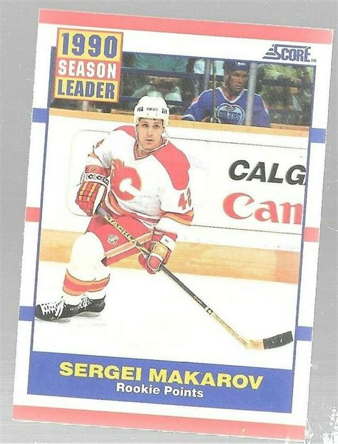 1990-91 Score Sergei Makarov Rookie Points Season Leader 350 Calgary Flames | eBay