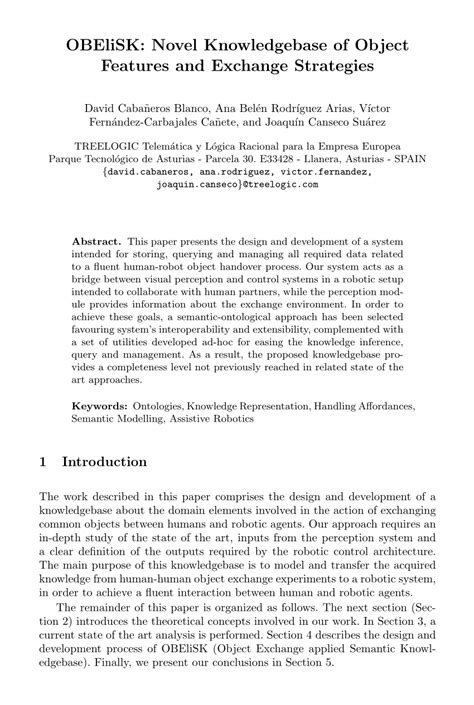 (PDF) OBEliSK: Novel Knowledgebase of Object Features and Exchange Strategies