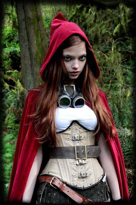 Red riding hood cosplay, cosplay, steampunk, Little Red Riding Hood HD wallpaper | Wallpaper ...