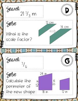 Solve & Search: Similar Figures & Scale Factor by Classroom on a Cart