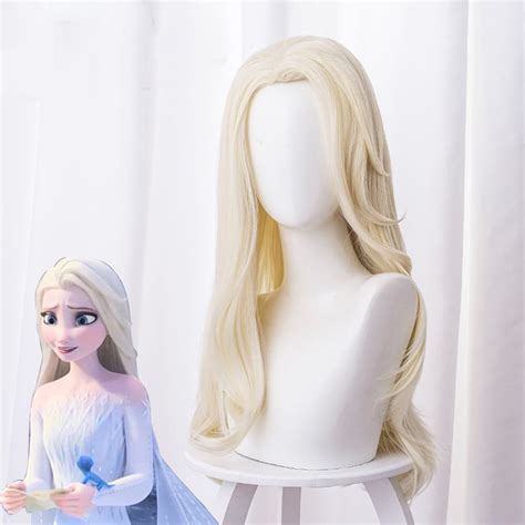 Queen Elsa Wigs Light gold Long Straight Hair Frozen 2 | Etsy