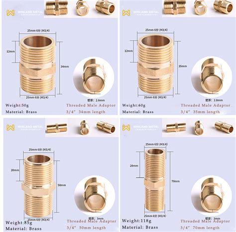 Brass Male Adapter (Threaded Both Ends) | Winland Metal