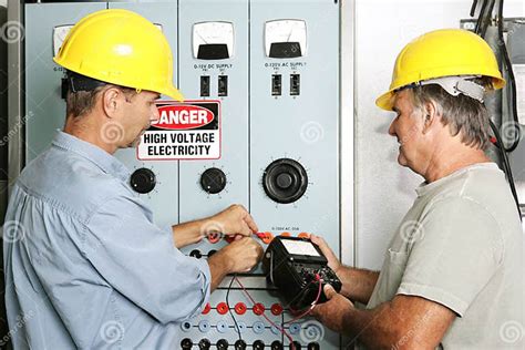 Industrial Electricians stock photo. Image of industry - 3746500