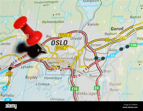 Oslo on map Stock Photo - Alamy