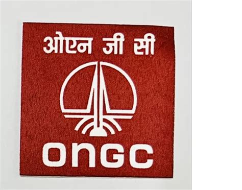 Red and White Woven Fabric ONGC Uniform Logo Label, For Used in Shirts ...