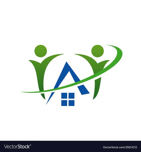 Nursing home logo design home care elderly logo Vector Image