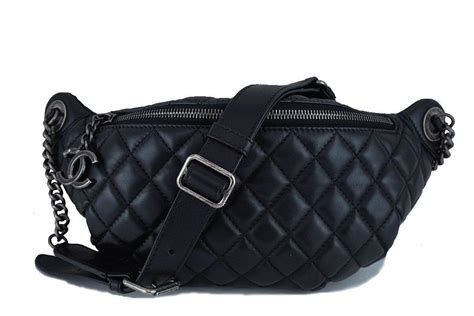 Chanel Black Quilted Classic Fanny Pack Waist Bag