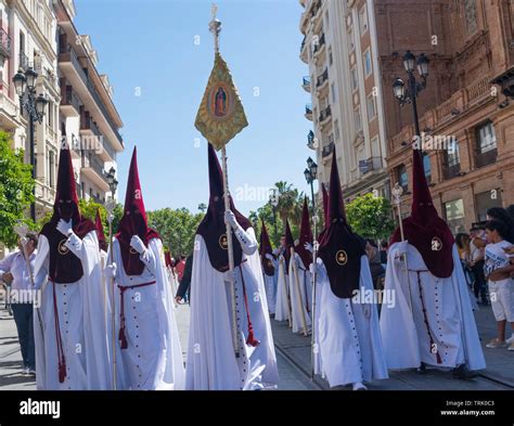 Holy Week Parade, Seville, Spain. Semana Santa de Sevilla Stock Photo ...