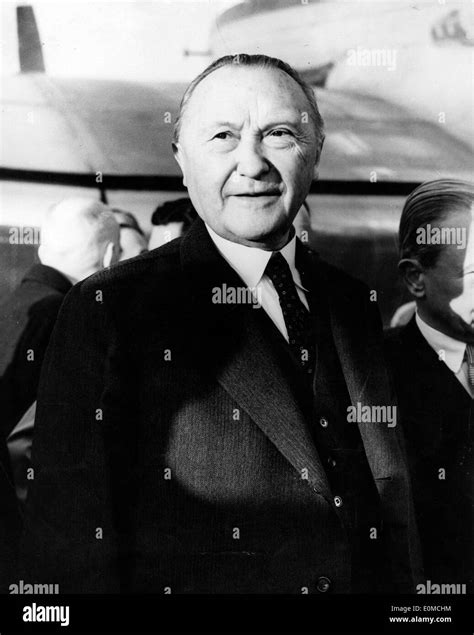 Dr adenauer arrives Black and White Stock Photos & Images - Alamy