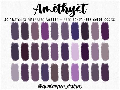 AMETHYST PROCREATE COLOR Palette Hex Codes Gray Blue | ubicaciondepersonas.cdmx.gob.mx