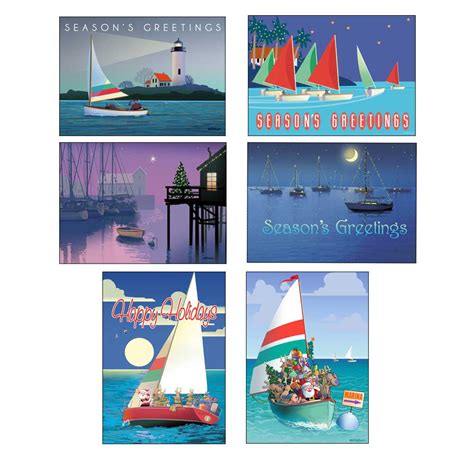 Sail Boat Christmas Card Variety Pack - 24 Cards & Envelopes - Walmart.com