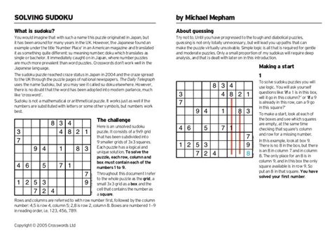 Solving sudoku