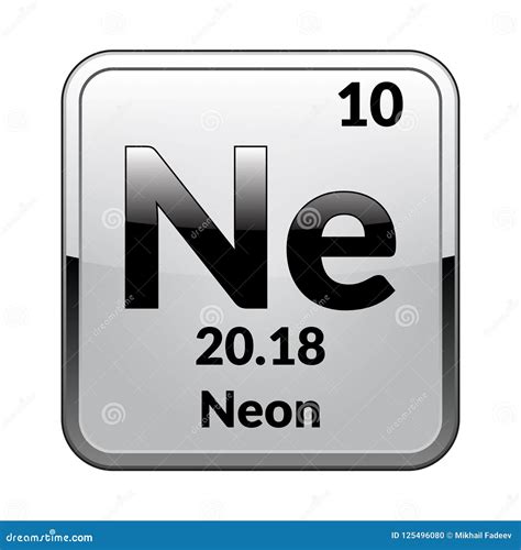 Neon Symbolchemical Element Periodic Table On Stock Vector Royalty | Images and Photos finder