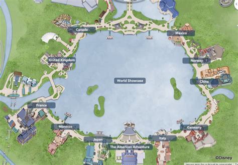 Epcot Map Walt Disney World Theme Park