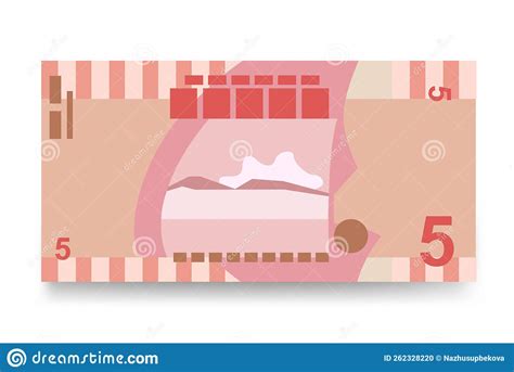 Tala Money. Tala Banknotes. 5 WST Samoan Bills. 3d Illustration ...