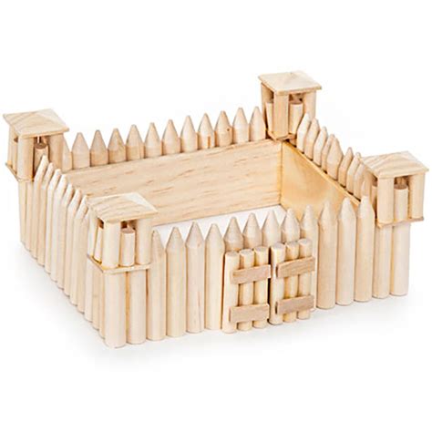 Old West Fort Wood Model Kit - Wood Craft Kits - Unfinished Wood ...