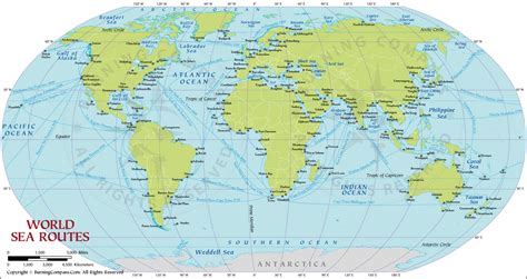 Buy World Sea Route Map Online, Purchase World Sea Route Map