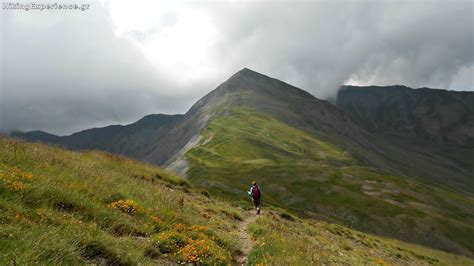 Approaching the summit of Mount Grammos (2,521 m), the 4th highest mountain of Greece Balkan ...