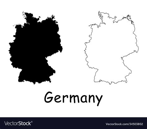 Germany map Royalty Free Vector Image - VectorStock