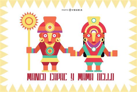 Inca Gods Flat Design Set #4 - Vector download