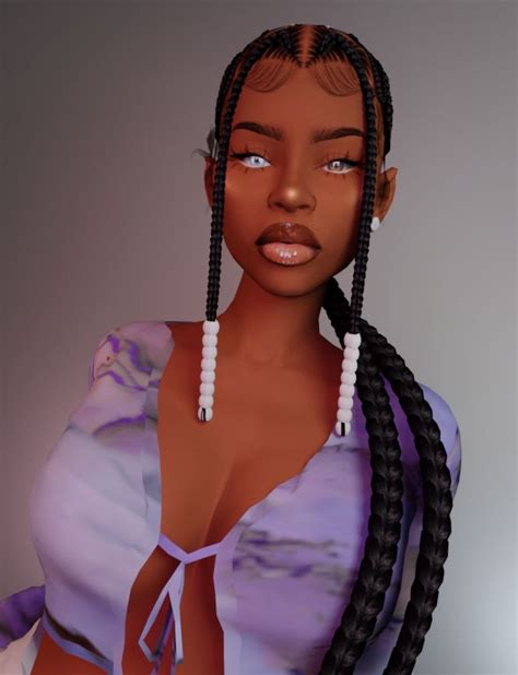 Ebonix | Thrive Braids | Sims hair, Sims 4 black hair, Black people ...