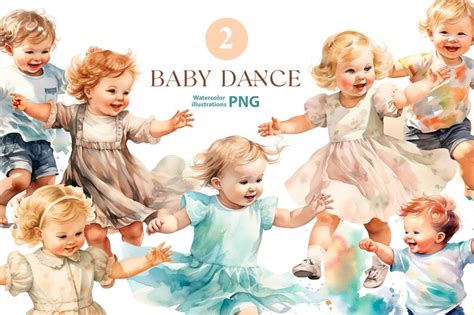 Watercolor Dance Clipart Set, 7 Png, Dance School Clipart, Boy Clipart ...