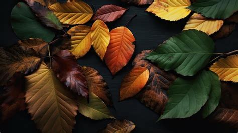 Premium Photo | Autumn leaves wallpaper with orange and brown colors generative ai