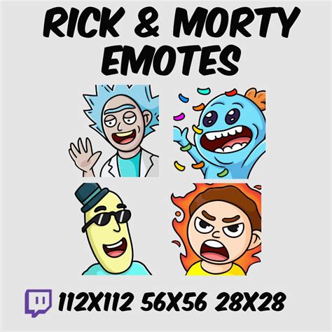 Some Rick & Morty emotes i made for twitch. They are also available for ...