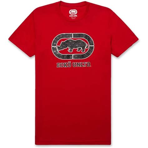 Ecko Unltd. - Ecko Unltd. Mens Shirt Graphic Tee Shirts Active Crewneck Cotton Shirt True Red X ...