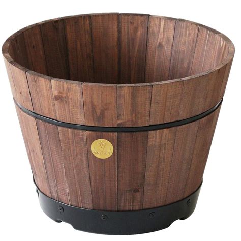 VegTrug Wood Barrel Planter | Wayfair