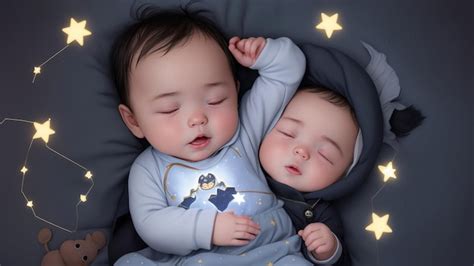 Premium AI Image | Two cute babies sleeping together